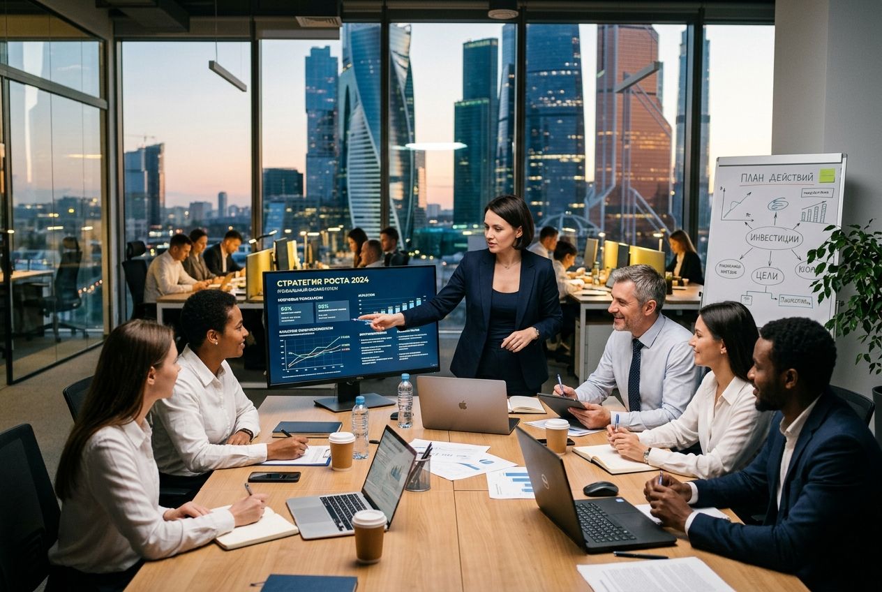 Размытая абстракция “про бизнес” без сюжета